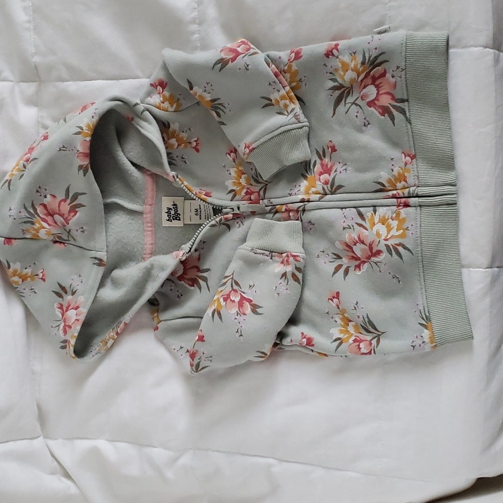 Baby girls floral print hoodie
